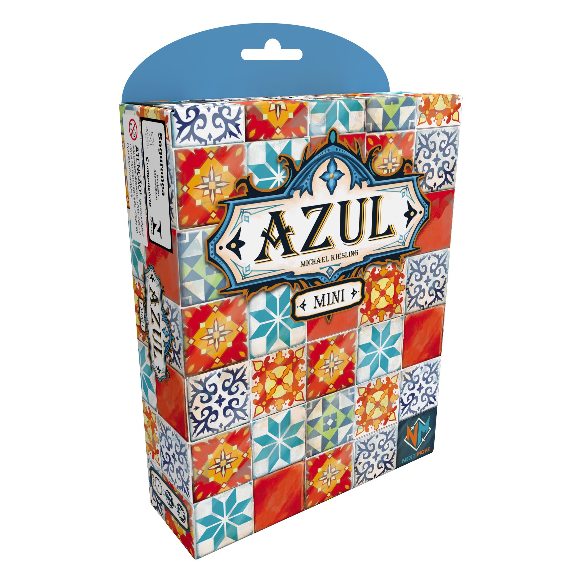caixa do jogo de tabuleiro azul mini