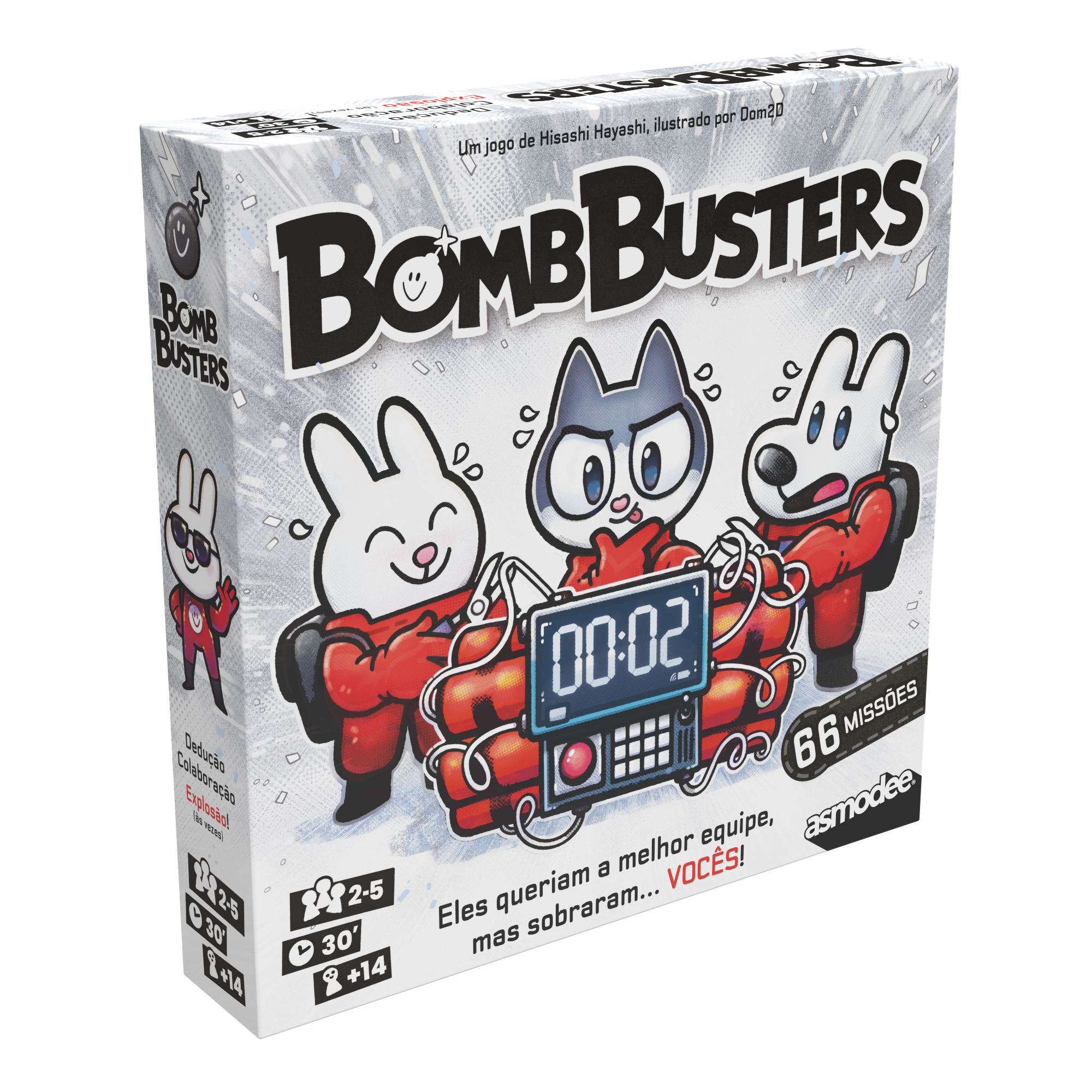 frente da caixa do jogo de tabuleiro Bomb Busters